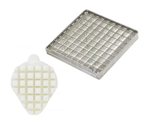 Kit couteau et poussoir 8x8 mm pour coupe-frites acier 10,5x10,5x3 cm L.tellier