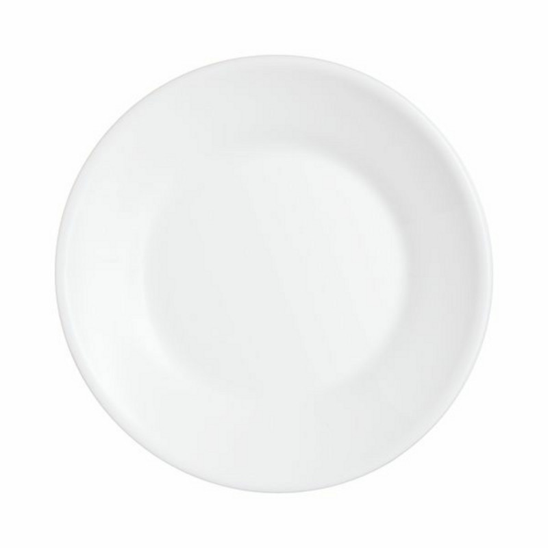 Assiette plate rond blanc verre opal Ø 15,5 cm Restaurant Arcoroc