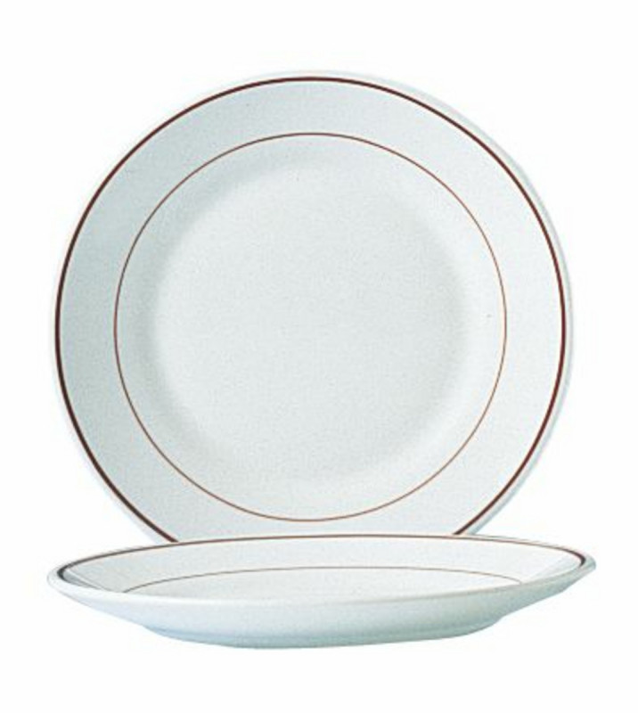 Assiette plate rond blanc verre opal Ø 15,5 cm Restaurant Filet Bordeaux Arcoroc