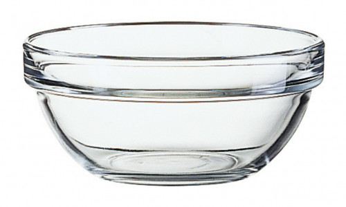 Coupelle rond transparent verre trempé Ø 12 cm Empilable Arcoroc