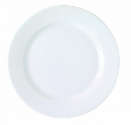 Assiette plate rond blanc porcelaine Ø 30,5 cm K Pro.mundi