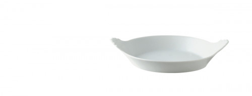 Plat à oreilles ovale blanc porcelaine 18,4x9,8 cm Bistronome Pro.mundi