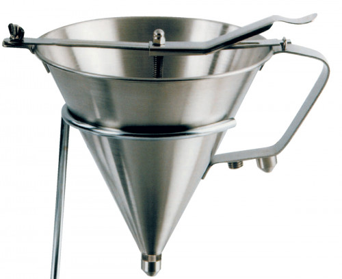 Entonnoir à piston inox Ø 19 cm 18 cm 1,9 L De Buyer