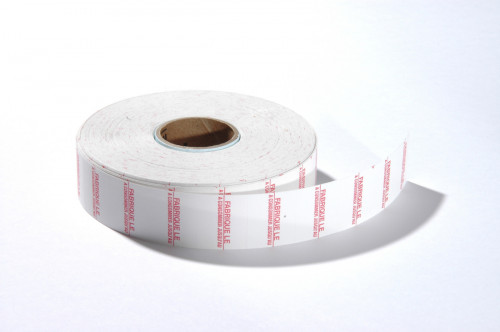 Sachet de 14000 étiquettes «&nbsp;Fabriqué le / A consommer jusqu'au&nbsp;» 2 lignes papier 2x1,6 cm Non repositionnable Non décollable Avery (14000 pièces)