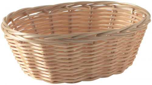 Corbeille ovale beige polypropylène (pp) 23x15x6,5 cm Pro.mundi
