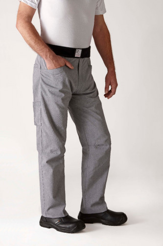 Pantalon de cuisine gris T6 Arenal Robur