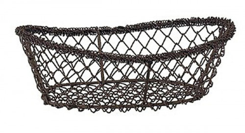Corbeille ovale noir acier 23x15x8 cm Pro.mundi