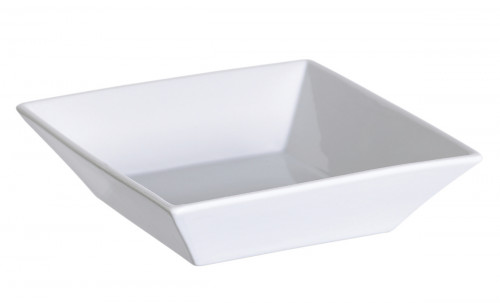 Assiette creuse carré blanc porcelaine 20x20 cm Edina Pro.mundi
