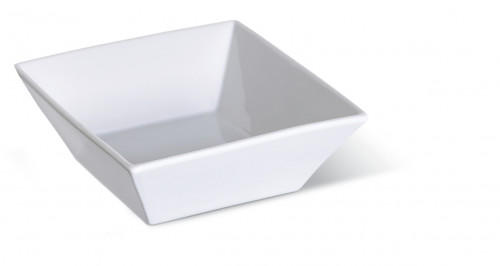 Saladier carré blanc porcelaine vitrifiée 20 cm Edina Pro.mundi