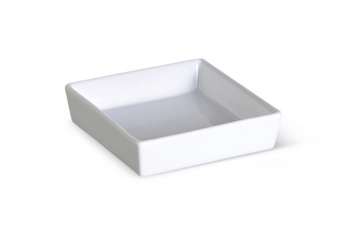 Ravier carré blanc porcelaine vitrifiée 14 cm Edina Pro.mundi