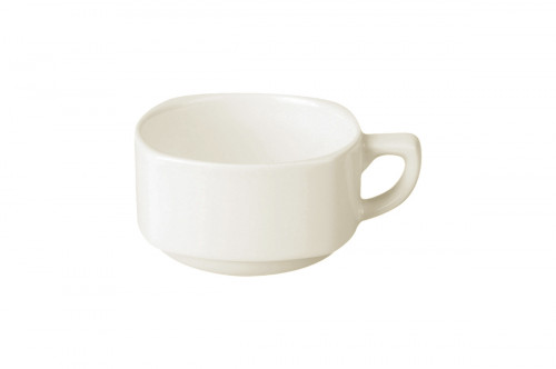 Tasse à thé carré ivoire porcelaine vitrifiée 15 cl Ø 8,3 cm Ska Rak