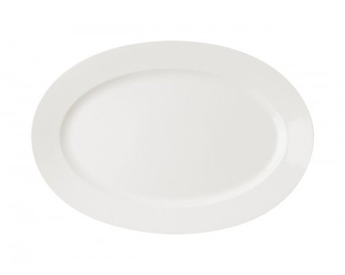 Plat ovale ivoire porcelaine vitrifiée 38 cm Banquet Rak