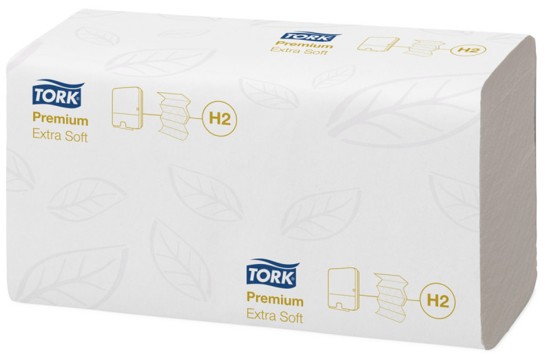 Essuie-mains blanc ouate de cellulose 34x21 cm Tork (2100 pièces)