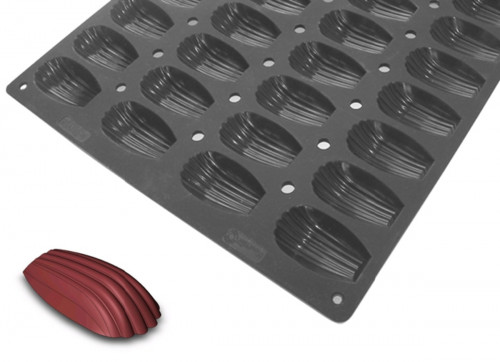 Plaque 44 madeleines silicone Pâtissier 60x40x1,8 cm Moulflex Pro De Buyer