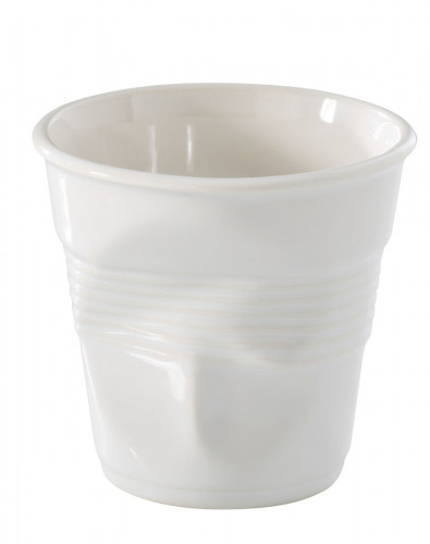 Gobelet rond blanc porcelaine culinaire 8 cl Ø 6,5 cm Froisse Revol