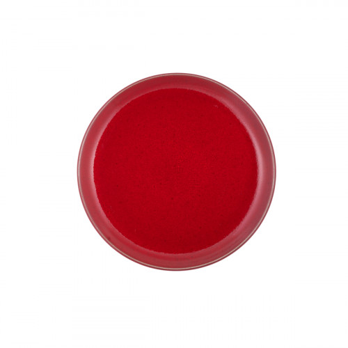 Assiette plate rond rouge grès émaillé Ø 27 cm Gres Couleur Pro.mundi