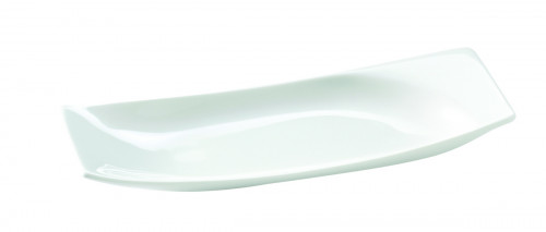 Plat rectangulaire ivoire porcelaine vitrifiée 26x10 cm Mazza Rak