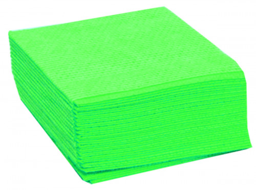 Lavettes non tissées vert 50x35 cm (25 pièces)