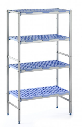 Rayonnage aluminium anodisé 119,2 cm x 175 cm 150 kg 4 étagères Tournus
