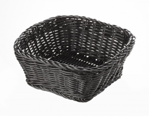 Corbeille carré noir polypropylène (pp) 19x19x7,6 cm Twiggy Pro.mundi