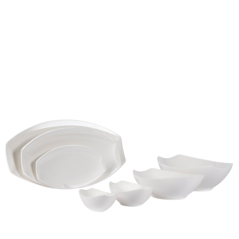 Saladier ovale blanc porcelaine 22 cm Matcha Pro.mundi