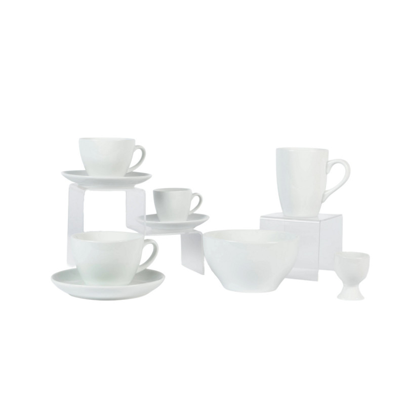 Sous-tasse à expresso rond blanc porcelaine Ø 12 cm Emotions Pro.mundi
