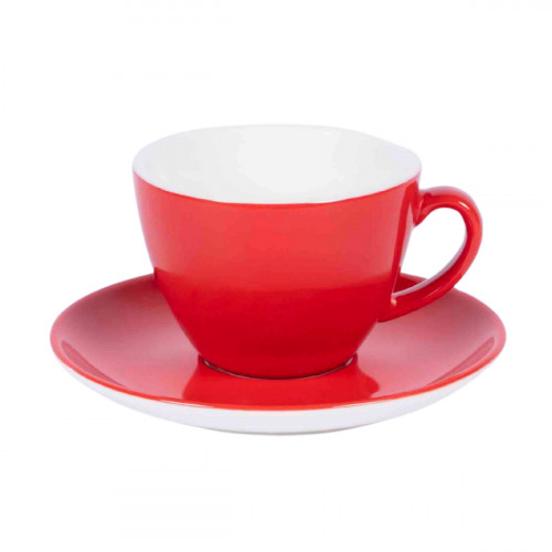 Tasse à cappuccino / thé rond rouge porcelaine 20 cl Ø 9 cm Emotions Pro.mundi
