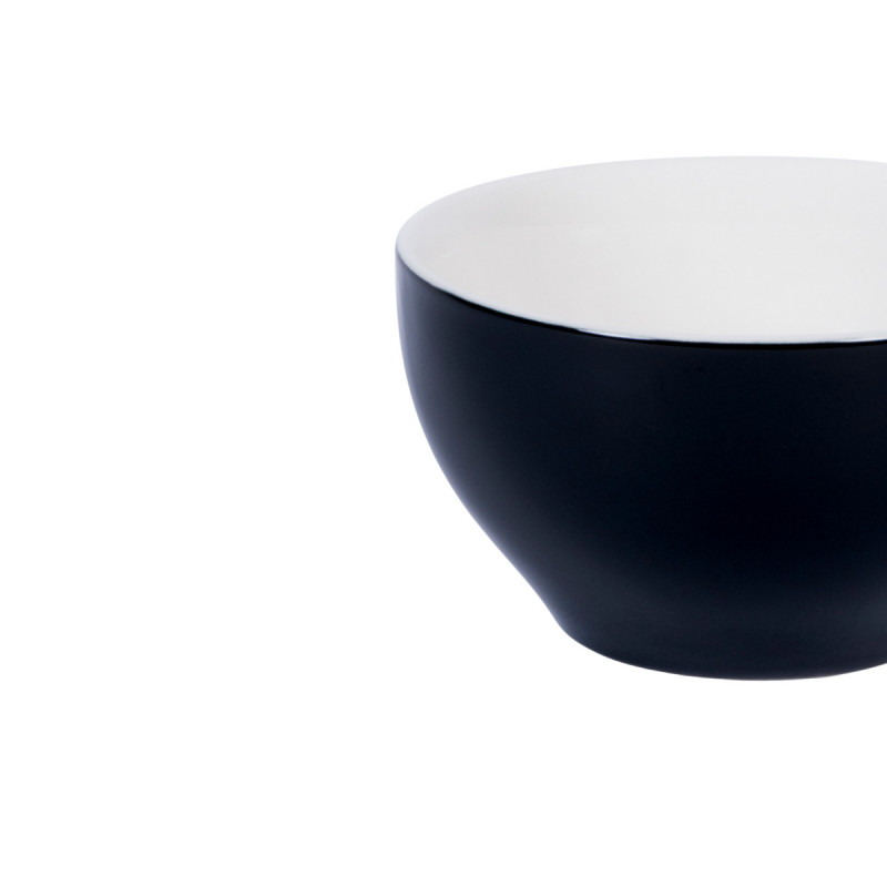 Bol rond noir porcelaine 63 cl Ø 14 cm Emotions Pro.mundi