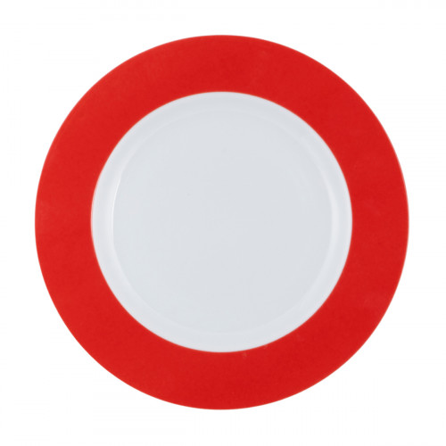 Assiette plate rond rouge porcelaine Ø 21 cm Roma Color Pro.mundi
