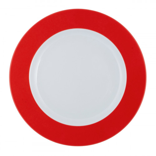 Assiette plate rond rouge porcelaine Ø 26 cm Roma Color Pro.mundi