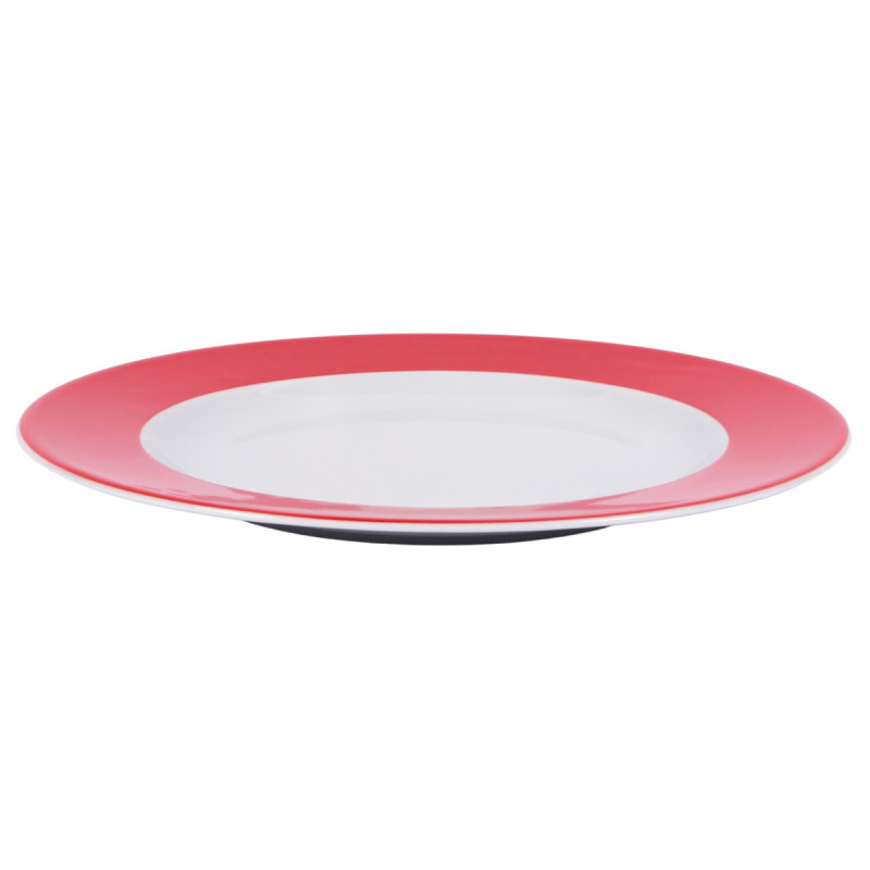 Assiette plate rond rouge porcelaine Ø 26 cm Roma Color Pro.mundi