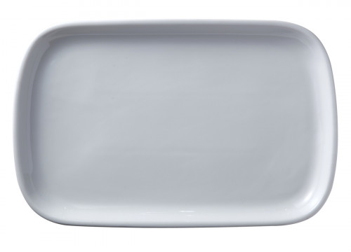 Assiette à entrecôte rond blanc porcelaine 28x19 cm Essentials Collection