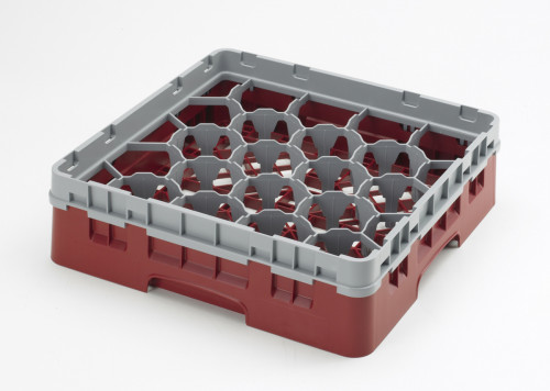 Casier lave-verres 20 compartiments 50x50x22,5 cm 9,84 cm 17,5 cm Camrack Cambro