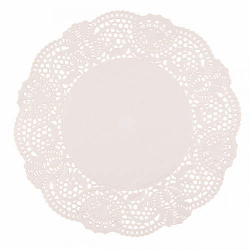 Dentelle rond blanc Ø 10 cm (250 pièces)