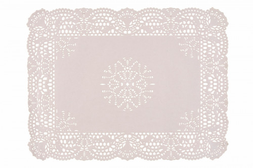 Dentelle rectangulaire blanc 35x25 cm (250 pièces)