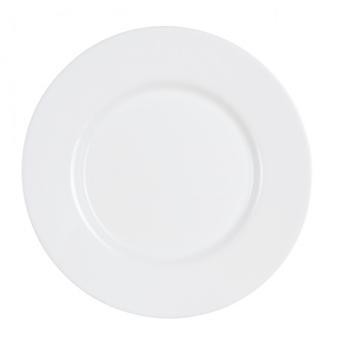 Assiette plate rond blanc verre opal Ø 24 cm Everyday Luminarc