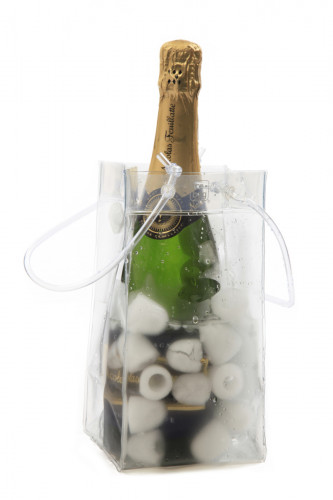Sac pour bouteille transparent 11x11x25,5 cm Ice Bag