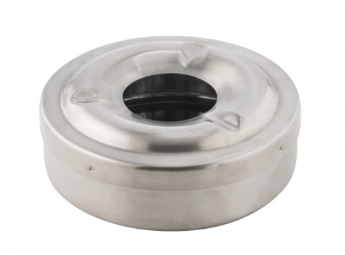 Cendrier anti-vent rond inox Ø 11 cm 4 cm Pro.mundi