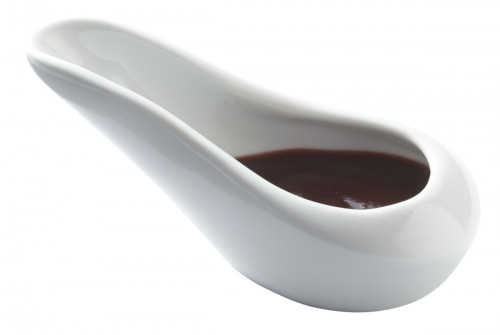Saucière ovale blanc porcelaine 12 mm