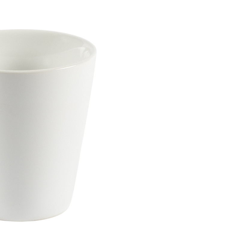 Gobelet rond blanc grès émaillé 20 cl Ø 8,5 cm Prismo Pro.mundi