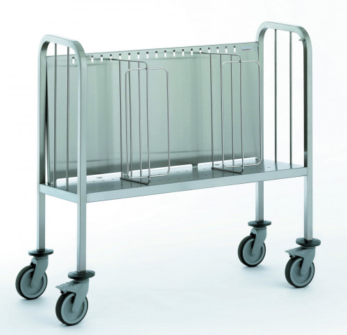 Chariot porte-assiettes inox 400 assiettes maximum Tournus