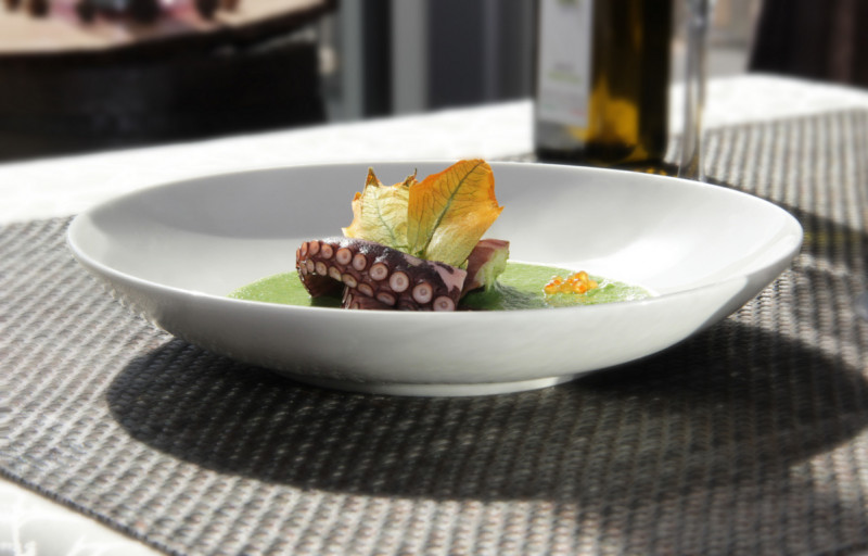 Assiette coupe rond ivoire porcelaine vitrifiée Ø 7,4 cm Nano Rak