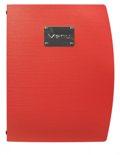 Protège-menu A4 rectangulaire rouge 4 vues ajoutables Rio Securit