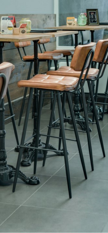 Pied de table bar noir 108 cm Bistrot Flexmob