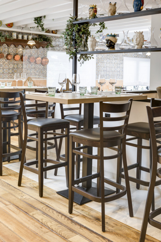 Pied de table bar noir 43x43x108 cm Rome Flexmob