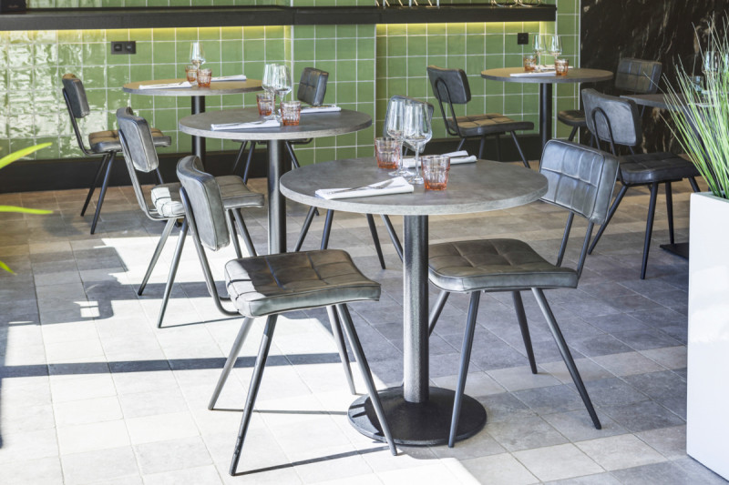 Pied de table noir Ø 43 cm 73 cm Rome Flexmob