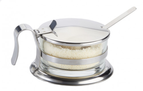 Fromagère avec couvercle et cuillère rond transparent Ø 11 cm 7 cm Pro.mundi