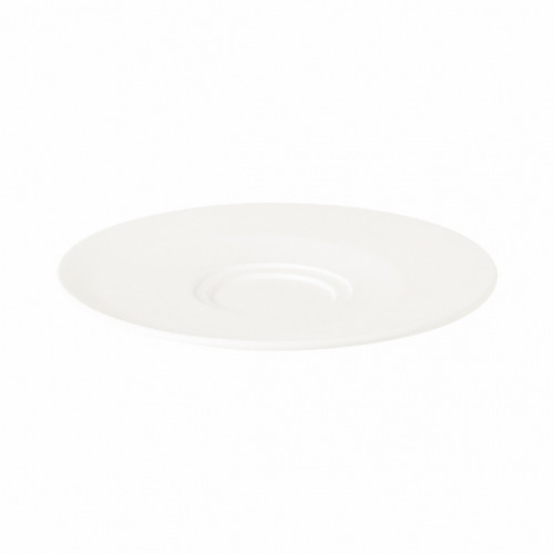Sous-tasse à expresso rond ivoire porcelaine vitrifiée Ø 14,5 cm Giro Rak