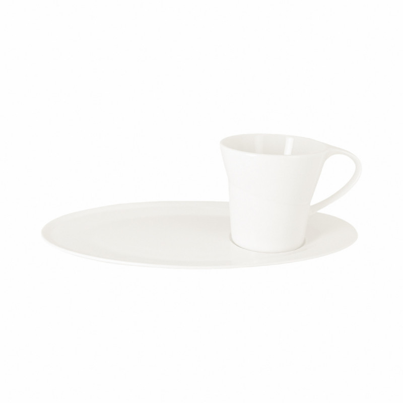 Tasse à déjeuner rond ivoire porcelaine vitrifiée 29 cl Ø 9,3 cm Giro Rak
