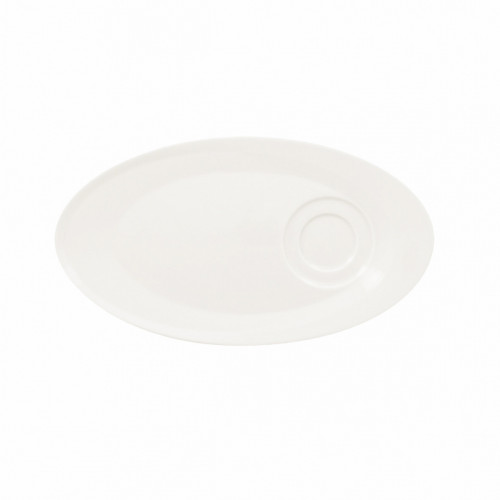 Sous-tasse à thé / déjeuner gourmand rond ivoire porcelaine vitrifiée 29 cm Giro Rak
